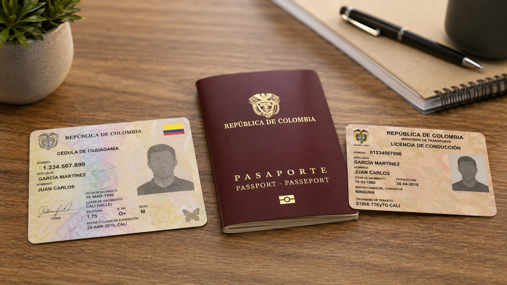 Documentos necesarios para alquilar un carro en Cali: cédula, pasaporte y licencia de conducción